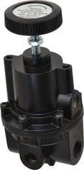 Parker - 3/8 NPT Port, 80 CFM, Aluminum Diaphragm Operated Regulator - 2 to 150 psi Range, 250 Max psi Supply Pressure, 1/4" Gauge Port Thread, 2.06" Wide x 4.35" High - USA Tool & Supply