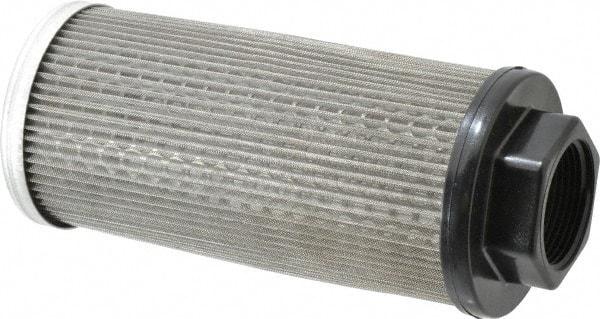 Flow Ezy Filters - 60 Mesh, 76 LPM, 20 GPM, 3.2" Diam, Female Suction Strainer without Bypass - 1-1/4 Port NPT, 7.4" Long - USA Tool & Supply