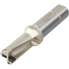 Iscar - 2.56" Max Drill Depth, 2xD, 1-9/32" Diam, Indexable Insert Drill - 1-1/4" Shank Diam, Straight Shank - USA Tool & Supply