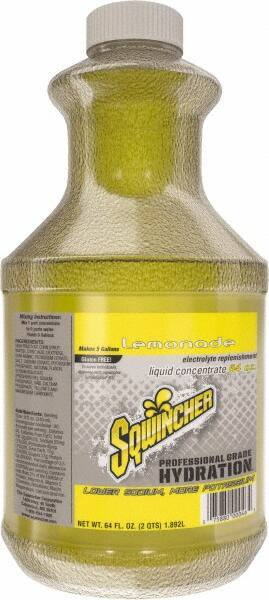 Sqwincher - 64 oz Bottle Lemonade Activity Drink - Liquid Concentrate, Yields 5 Gal - USA Tool & Supply