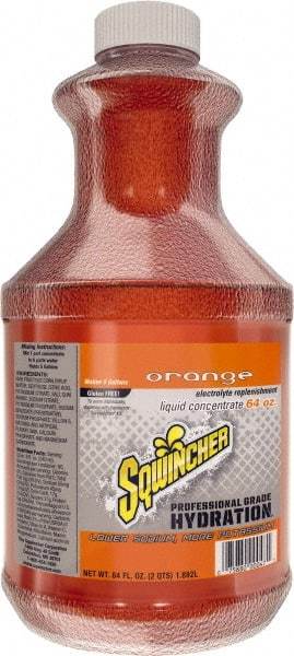 Sqwincher - 64 oz Bottle Orange Activity Drink - Liquid Concentrate, Yields 5 Gal - USA Tool & Supply