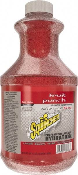 Sqwincher - 64 oz Bottle Fruit Punch Activity Drink - Liquid Concentrate, Yields 5 Gal - USA Tool & Supply