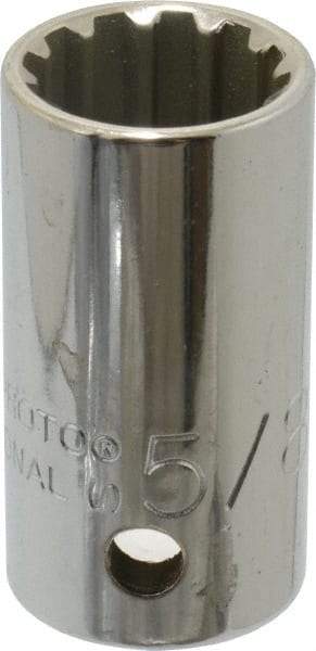 Proto - 1/2" Drive, 5/8" Socket, Spline Socket - 12 Points, 1-9/16" OAL - USA Tool & Supply