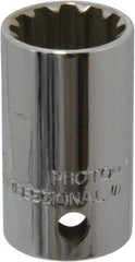 Proto - 1/2" Drive, 11/16" Socket, Spline Socket - 12 Points, 1-9/16" OAL - USA Tool & Supply