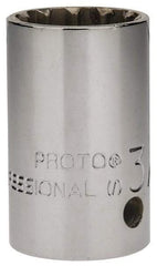 Proto - 1/2" Drive, 3/4" Socket, Spline Socket - 12 Points, 1-9/16" OAL - USA Tool & Supply