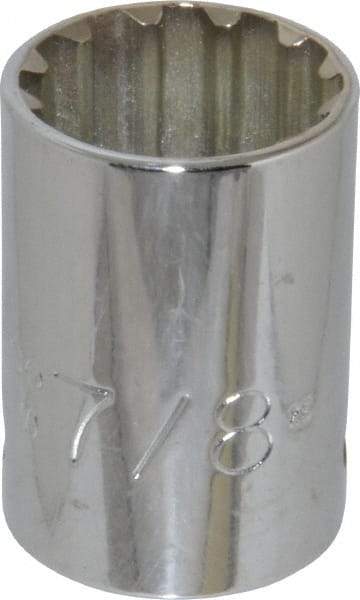 Proto - 1/2" Drive, 7/8" Socket, Spline Socket - 12 Points, 1-9/16" OAL - USA Tool & Supply