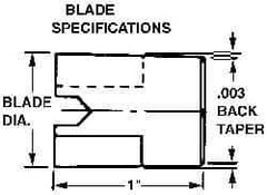 APT - 1-25/32 Inch Diameter, 3/16 Inch Thick, High Speed Steel Auxiliary Pilot Blade - Series D, DX15 Auxiliary Pilot Required - USA Tool & Supply