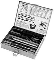 APT - 1-1/4 to 2-1/2" Blade Diam, 3/4" Pilot Diam, 3/4" Twist Drill Diam, Pilot Holder, Blade & Drill Kit - High Speed Steel Blade, Straight Pilot Holder Shank, Straight Drill Shank, Series D - USA Tool & Supply