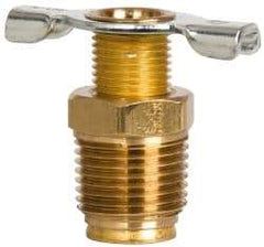 Eaton - Steel External Seat Drain Cock & Shutoff Valve - 3/8 Thread, 150 Max psi - USA Tool & Supply