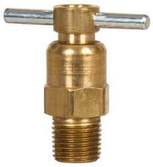 Eaton - Steel Internal Seat Drain Cock & Shutoff Valve - 1/8 Thread, 150 Max psi - USA Tool & Supply