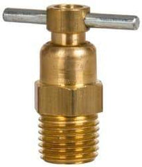 Eaton - Steel Internal Seat Drain Cock & Shutoff Valve - 1/4 Thread, 150 Max psi - USA Tool & Supply
