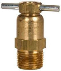 Eaton - Steel Internal Seat Drain Cock & Shutoff Valve - 3/8 Thread, 150 Max psi - USA Tool & Supply