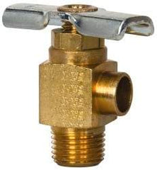Eaton - Steel Angle Bib Drain Drain Cock & Shutoff Valve - 1/8 Thread, 150 Max psi - USA Tool & Supply