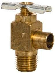 Eaton - Steel Angle Bib Drain Drain Cock & Shutoff Valve - 1/4 Thread, 150 Max psi - USA Tool & Supply
