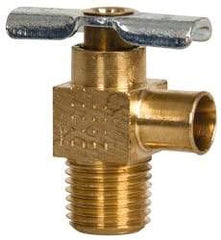 Eaton - 3/8" Pipe, Steel Hose to Pipe Drain Cock & Shutoff Valve - 1/4 Thread, 150 Max psi - USA Tool & Supply