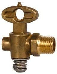Eaton - Steel Drain Cock & Shutoff Valve - 1/4 Thread, 30 Max psi - USA Tool & Supply
