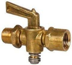 Eaton - Steel Shutoff Drain Cock & Shutoff Valve - 1/4 Thread, 30 Max psi - USA Tool & Supply