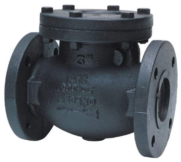 Legend Valve - 6" Cast Iron Check Valve - Inline, Flanged - USA Tool & Supply