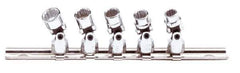 Proto - 5 Piece 1/4" Drive Standard Socket Set - 12 Points, 1/4 to 1/2", Inch Measurement Standard - USA Tool & Supply