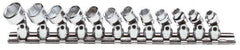 Proto - 12 Piece 1/4" Drive Standard Socket Set - 6 Points, 5 to 15mm, Metric Measurement Standard - USA Tool & Supply