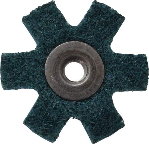 3M - 1-1/2" Diam Nonwoven Sanding Star - Very Fine Grade, Eyelet, 24,000 RPM - USA Tool & Supply