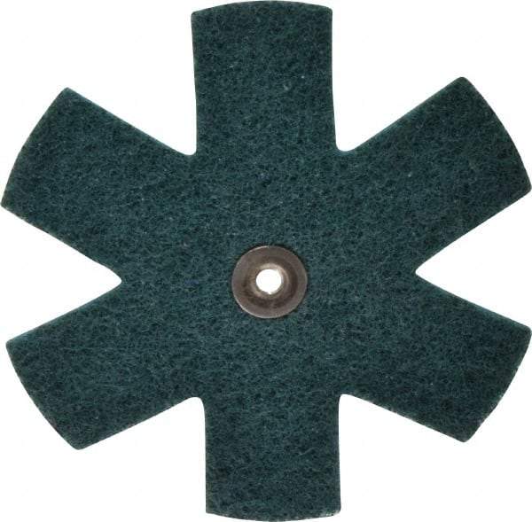 3M - 4-1/2" Diam Nonwoven Sanding Star - Very Fine Grade, Eyelet, 18,000 RPM - USA Tool & Supply