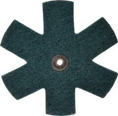 3M - 4-1/2" Diam Nonwoven Sanding Star - Very Fine Grade, Eyelet, 18,000 RPM - USA Tool & Supply