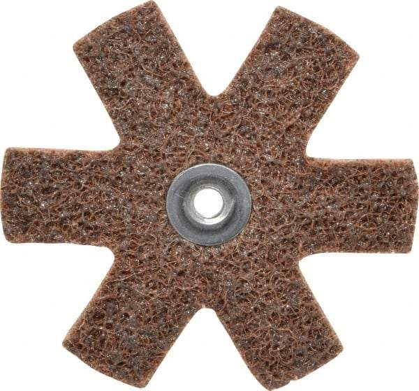 3M - 3" Diam Nonwoven Sanding Star - Coarse Grade, Eyelet, 18,000 RPM - USA Tool & Supply