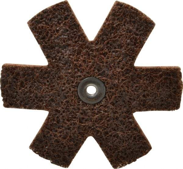 3M - 4" Diam Nonwoven Sanding Star - Coarse Grade, Eyelet, 18,000 RPM - USA Tool & Supply