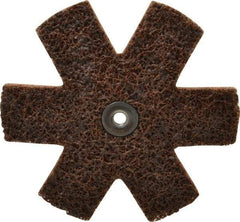 3M - 4" Diam Nonwoven Sanding Star - Coarse Grade, Eyelet, 18,000 RPM - USA Tool & Supply