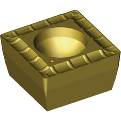 Kennametal - SPGT120408 MDT Grade KC7140 Carbide Indexable Drill Insert - TiCN/TiN Finish, Square, 1/2" Inscribed Circle - USA Tool & Supply