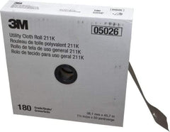 3M - 1-1/2" x 50 Yd 180 Grit Aluminum Oxide Cloth Roll - Very Fine Grade, J Weighted Backing - USA Tool & Supply