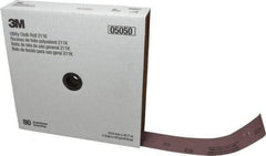 3M - 2" x 50 Yd 80 Grit Aluminum Oxide Cloth Roll - Medium Grade, J Weighted Backing - USA Tool & Supply