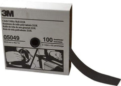 3M - 2" x 50 Yd 100 Grit Aluminum Oxide Cloth Roll - Fine Grade, J Weighted Backing - USA Tool & Supply