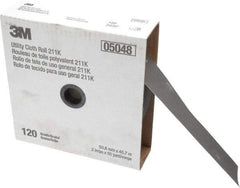 3M - 2" x 50 Yd 120 Grit Aluminum Oxide Cloth Roll - Fine Grade, J Weighted Backing - USA Tool & Supply