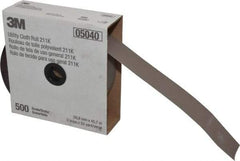 3M - 2" x 50 Yd 500 Grit Aluminum Oxide Cloth Roll - Super Fine Grade, J Weighted Backing - USA Tool & Supply