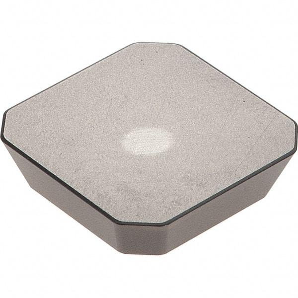 Kennametal - SEKN42 GN Grade KCPK30 Carbide Milling Insert - TiN/TiCN/Al2O3 Finish, 0.1252" Thick, 1/2" Inscribed Circle, 1mm Corner Radius - USA Tool & Supply