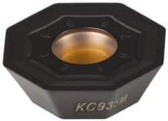 Kennametal - OFPT64 GB Grade KCPK30 Carbide Milling Insert - TiN/TiCN/Al2O3 Finish, 0.2362" Thick, 0.7362" Inscribed Circle, 1.2mm Corner Radius - USA Tool & Supply