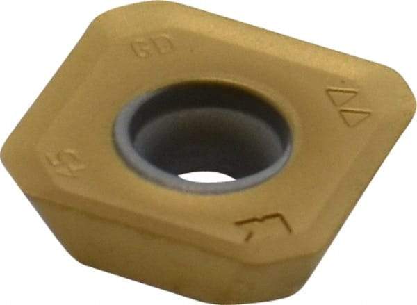 Kennametal - SEPT13T3 GD Grade KC725M Carbide Milling Insert - TiN/TiCN/TiN Finish, 0.1563" Thick, 0.528" Inscribed Circle, 1.5mm Corner Radius - USA Tool & Supply