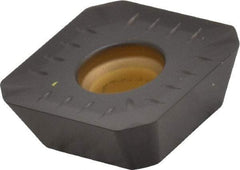 Kennametal - SEKT443 GP2 Grade KCPK30 Carbide Milling Insert - TiN/TiCN/Al2O3 Finish, 3/16" Thick, 14mm Inscribed Circle, 1mm Corner Radius - USA Tool & Supply