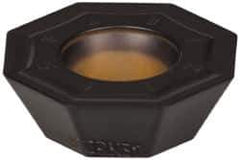 Kennametal - OFPT53 GB Grade KCPK30 Carbide Milling Insert - TiN/TiCN/Al2O3 Finish, 0.1969" Thick, 0.5787" Inscribed Circle, 0.8mm Corner Radius - USA Tool & Supply