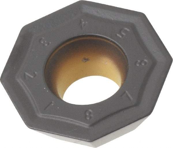 Kennametal - OFKT53 GB Grade KCPK30 Carbide Milling Insert - TiN/TiCN/Al2O3 Finish, 0.1969" Thick, 0.5787" Inscribed Circle, 0.8mm Corner Radius - USA Tool & Supply