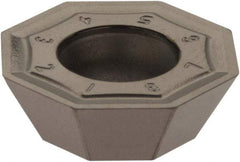 Kennametal - OFKT53 LN Grade KC410M Carbide Milling Insert - TiB2 Finish, 0.1969" Thick, 0.579" Inscribed Circle, 0.8mm Corner Radius - USA Tool & Supply