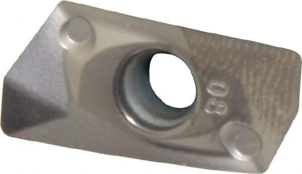 Kennametal - EC1408 LD Grade KC410M Carbide Milling Insert - TiB2 Finish, 0.177" Thick, 0.8mm Corner Radius - USA Tool & Supply