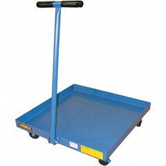 Wesco Industrial Products - 900 Lb Load Capacity, 30 & 55 Gal Drum Dolly - 25-3/4" Wide x 6" High, 4 Steel Wheels - USA Tool & Supply