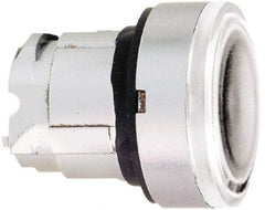 Schneider Electric - 22mm Mount Hole, Flush, Pushbutton Switch Only - Round, White Pushbutton, Nonilluminated, Momentary (MO) - USA Tool & Supply