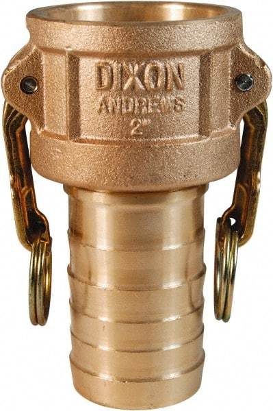 Dixon Valve & Coupling - 2" Brass Cam & Groove Suction & Discharge Hose Female Coupler Hose Shank - Part C, 250 Max psi - USA Tool & Supply