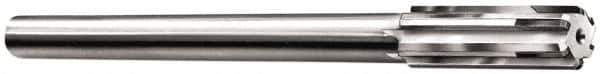 Made in USA - 0.621" Carbide-Tipped 6 Flute Chucking Reamer - Straight Flute, 9/16" Straight Shank, 2-1/4" Flute Length, 9" OAL - USA Tool & Supply