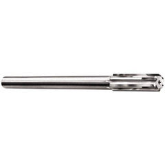 Made in USA - 0.574" Carbide-Tipped 6 Flute Chucking Reamer - USA Tool & Supply