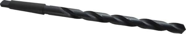 Interstate - 13/16", 3MT 118° Point High Speed Steel Taper Shank Drill Bit - Oxide Finish, 10" Flute Length, 15" OAL, Spiral Flute, Series 502 - USA Tool & Supply